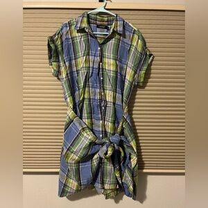 NWT Ralph lauren plaid wrap shirt dress